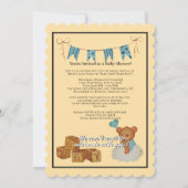 Schattigee Waterkleur Gepersonaliseerd Baby shower Kaart (Achterkant)