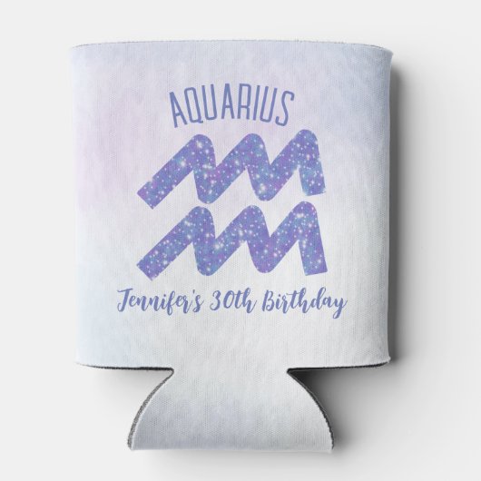 Schattigee Waterman Astrologie Teken Aangepaste Ve Blikjeskoeler (Achterkant)