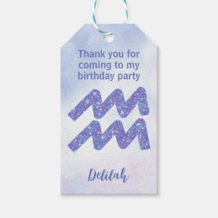 Schattigee Waterman Astrologie Teken Aangepaste Ve Cadeaulabel