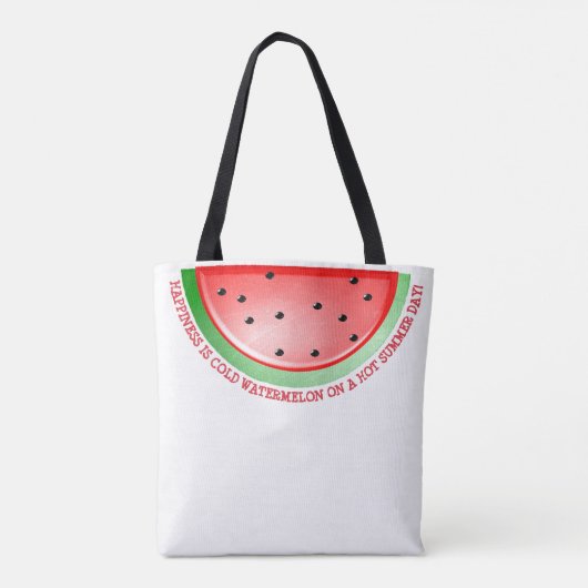 Schattigee Watermeloen Canvas tas (Achterkant)