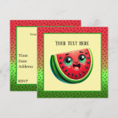 Schattigee watermeloen Festivalfeest Kaart (Voorkant / Achterkant)