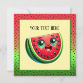 Schattigee watermeloen Festivalfeest Kaart (Voorkant)
