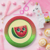 Schattigee watermeloen Festivalfeest Papieren Bordje (Feest)