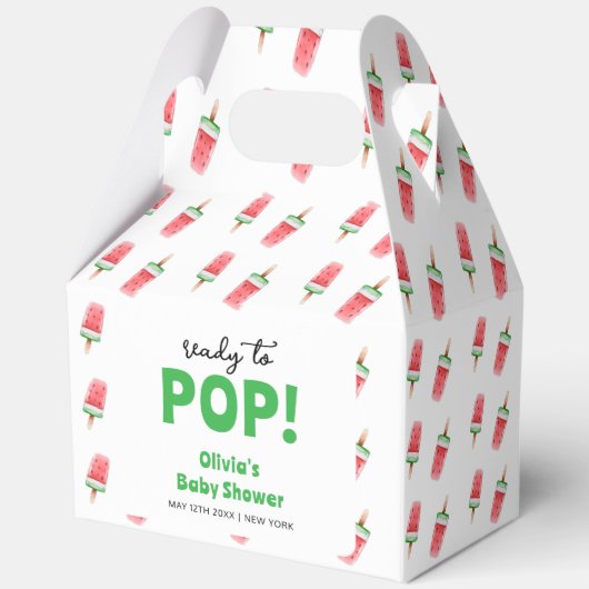 Schattigee Watermeloen Ice Cream Popcicle Baby sho Bedankdoosjes (Achterkant)