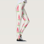 Schattigee watermeloen: naadloos waterverf patroon leggings (Rechts)