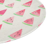 Schattigee watermeloen: naadloos waterverf patroon snijplank (Hoek)