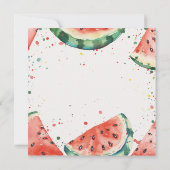 Schattigee Watermeloen Pun Eerste Verjaardag Kaart (Achterkant)