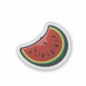 Schattigee Watermeloen Sticker, Custom-Cut Vinyl S Sticker (Voorkant)