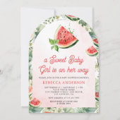 Schattigee Watermeloen Sweet Baby Girl Arch Baby s Kaart (Voorkant)
