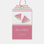 Schattigee Watermeloen Waterverf Handgeschilderd Cadeaulabel (Voorkant)