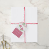 Schattigee Watermeloen Waterverf Handgeschilderd Cadeaulabel (Met Touw)