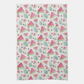 Schattigee Watermeloen Waterverf Handgeschilderd Theedoek (Verticaal)