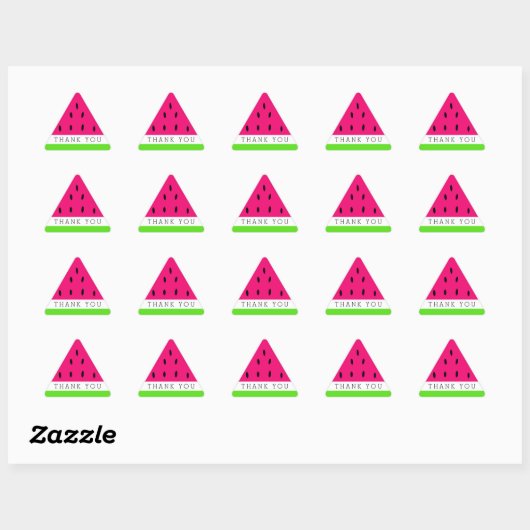 Schattigee Watermelon Slice Dank u Sticker (Vel)