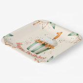 Schattigee Waterverf 1e Verjaardag Cupcake Papieren Bordje (Gebogen)