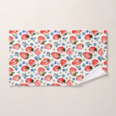 Schattigee Waterverf Aardbei en Blueberry Pattern Bad Handdoek (Handdoek)