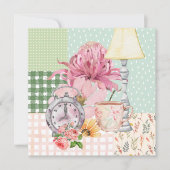 Schattigee waterverf achtergrond botanisch blauw (Voorkant)