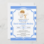 Schattigee Waterverf Angel Boy Doop in het Spaans Kaart (Voorkant)