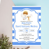 Schattigee Waterverf Angel Boy Doop in het Spaans Kaart