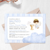 Schattigee Waterverf Angel Boy Katholieke Doop Kaart