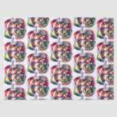 Schattigee Waterverf Anime Elves Kerst Tissuepapier (Voorkant)