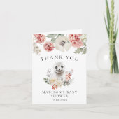 Schattigee Waterverf Arctic Seal Winter Baby showe Bedankkaart (Voorkant)