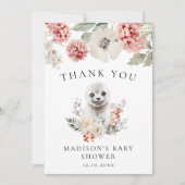 Schattigee Waterverf Arctic Seal Winter Baby showe Bedankkaart (Voorkant)