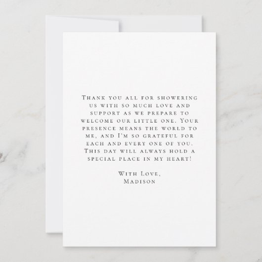 Schattigee Waterverf Arctic Seal Winter Baby showe Bedankkaart (Achterkant)