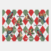 Schattigee Waterverf Artistic Christmas Inpakpapier Vel (Voorkant 2)