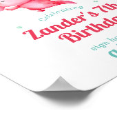 Schattigee Waterverf Baby Axolotl Verjaardag Onder Poster (Hoek)