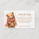 Schattigee Waterverf Baby Beer Baby shower Informatiekaartje (Voorkant)