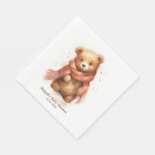 Schattigee Waterverf Baby Beer Baby shower Servet (Hoek)