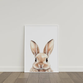 Schattigee Waterverf Baby Bunny Nursery Decor Poster
