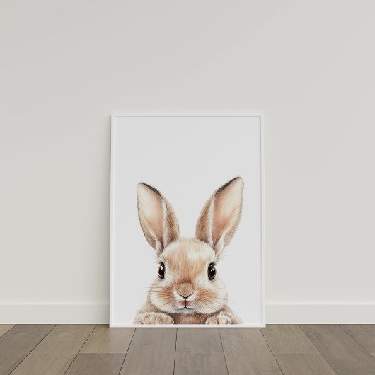 Schattigee Waterverf Baby Bunny Nursery Decor Poster