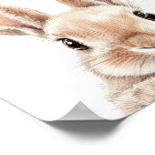 Schattigee Waterverf Baby Bunny Nursery Decor Poster (Hoek)