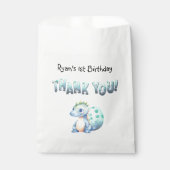 Schattigee Waterverf Baby Dinosaurus 1e Verjaardag Bedankzakje (Voorkant)
