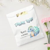 Schattigee Waterverf Baby Dinosaurus 1e Verjaardag Bedankzakje (Gezegeld)