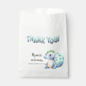 Schattigee Waterverf Baby Dinosaurus 1e Verjaardag Bedankzakje (Voorkant)