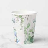 Schattigee Waterverf Baby Dinosaurus 1e Verjaardag Papieren Bekers (Rechts)