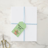 Schattigee Waterverf Baby Dinosaurus Baby shower Cadeaulabel (Met Touw)