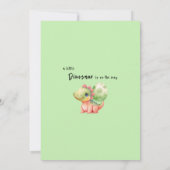 Schattigee Waterverf Baby Dinosaurus Baby shower Kaart (Achterkant)