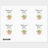 Schattigee Waterverf Baby Dinosaurus Baby shower Ronde Sticker (Vel)