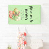 Schattigee Waterverf Baby Dinosaurus Baby shower Spandoek (Insitu)