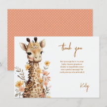 Schattigee Waterverf Baby Giraffe Baby shower