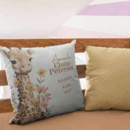 Schattigee Waterverf Baby Giraffe Baby Stats Kussen