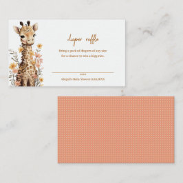 Schattigee Waterverf Baby Giraffe Boek voor Baby Informatiekaartje