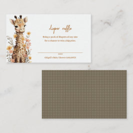 Schattigee Waterverf Baby Giraffe Boek voor Baby Informatiekaartje