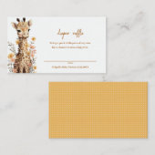 Schattigee Waterverf Baby Giraffe Boek voor Baby Informatiekaartje (Voorkant / Achterkant)