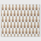 Schattigee Waterverf Baby Giraffe Patroon Cadeaupapier (Vlak)