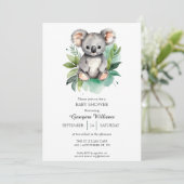Schattigee Waterverf Baby Koala Baby shower Kaart (Staand voorkant)