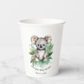 Schattigee Waterverf Baby Koala Baby shower Papieren Bekers (Voorkant)